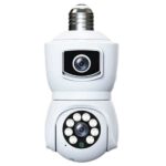 4kwirelesswifiduallenssecuritycamerawith3mplensbulbcamera360degreerotation1jpg Shopwido Pakistan