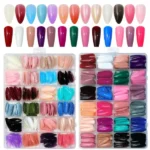 576pcsnailswithboxreusableartificialnails24differentcoloursbeautifulfakenailsamericannailforgirlswomenwithoutglowrandomcolor 5 Shopwido Pakistan