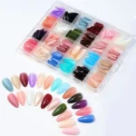 576pcsnailswithboxreusableartificialnails24differentcoloursbeautifulfakenailsamericannailforgirlswomenwithoutglowrandomcolor 6 Shopwido Pakistan