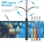 arclighterwithusbchargingflamelesswindproofledbatterydisplaysafetyswitchrotate360degreesforaromatherapyrandomcolors4 1 Shopwido Pakistan
