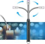 arclighterwithusbchargingflamelesswindproofledbatterydisplaysafetyswitchrotate360degreesforaromatherapyrandomcolors4 3 Shopwido Pakistan