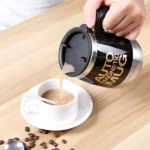 automagneticmug400mlcoffeemilkmixcups304stainlesssteelbatteryoperatedrandomcolor3 5 Shopwido Pakistan