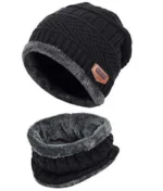 coralfleecescarfhatswinterbeaniessoftformensandwomens 4 Shopwido Pakistan