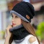 coralfleecescarfhatswinterbeaniessoftformensandwomens 5 Shopwido Pakistan