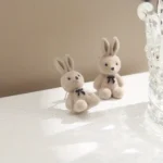 cuterabbitearringskoreanstylecartoonplushrabbitbowearringsforwomengirls1pairrandomcolor 4 Shopwido Pakistan