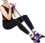 footpedalresistancebandelasticsituppullropeyogafitnessgymelasticpullropestummytrimmerrandomcolors16 5 Shopwido Pakistan